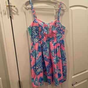 Lilly Pulitzer pink and blue mini dress
